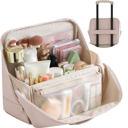 tianzong Travel Makeup Bag X-Large Dusty Rose front view