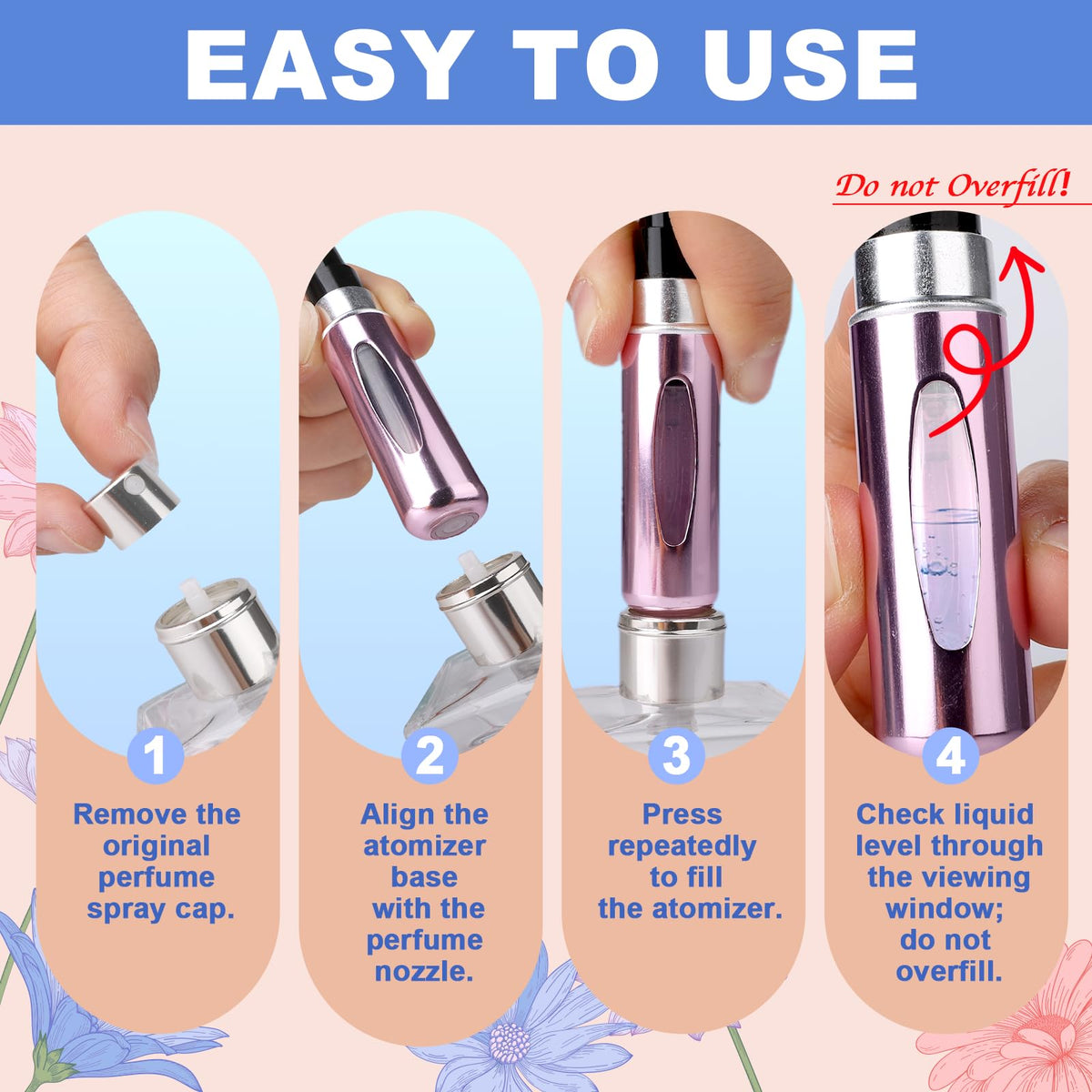TiddieBair Mini Perfume Atomizer in Blue colour