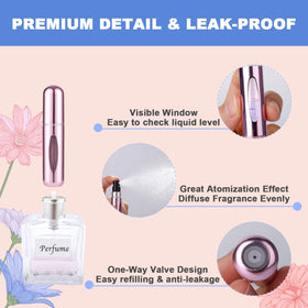 TiddieBair Mini Perfume Atomizer in Silver colour