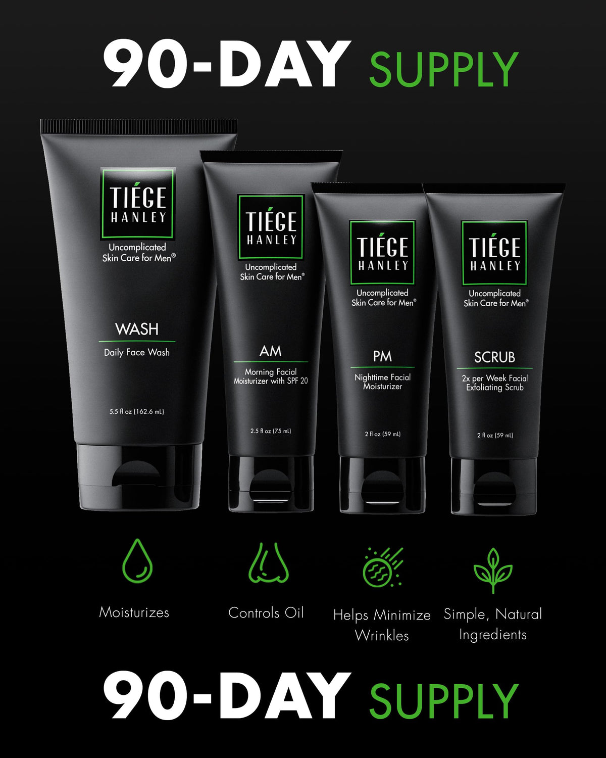 Tiege Hanley AM Moisturizer with SPF 20 2.5 oz bottle