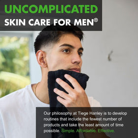 Tiege Hanley Essential Men's Skin Care Set packaging display
