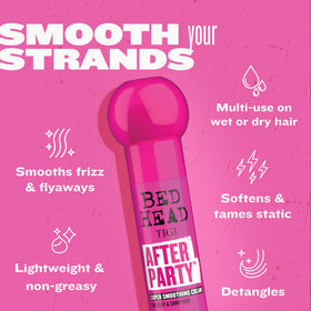 TIGI Bed Head After Party Smoothing Cream application on hair
