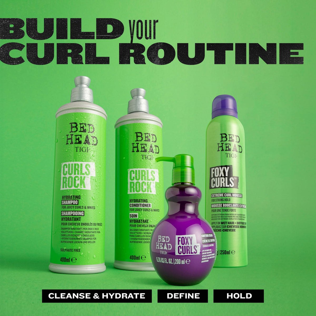 TIGI Bed Head Curl Cream Foxy Curls back view
