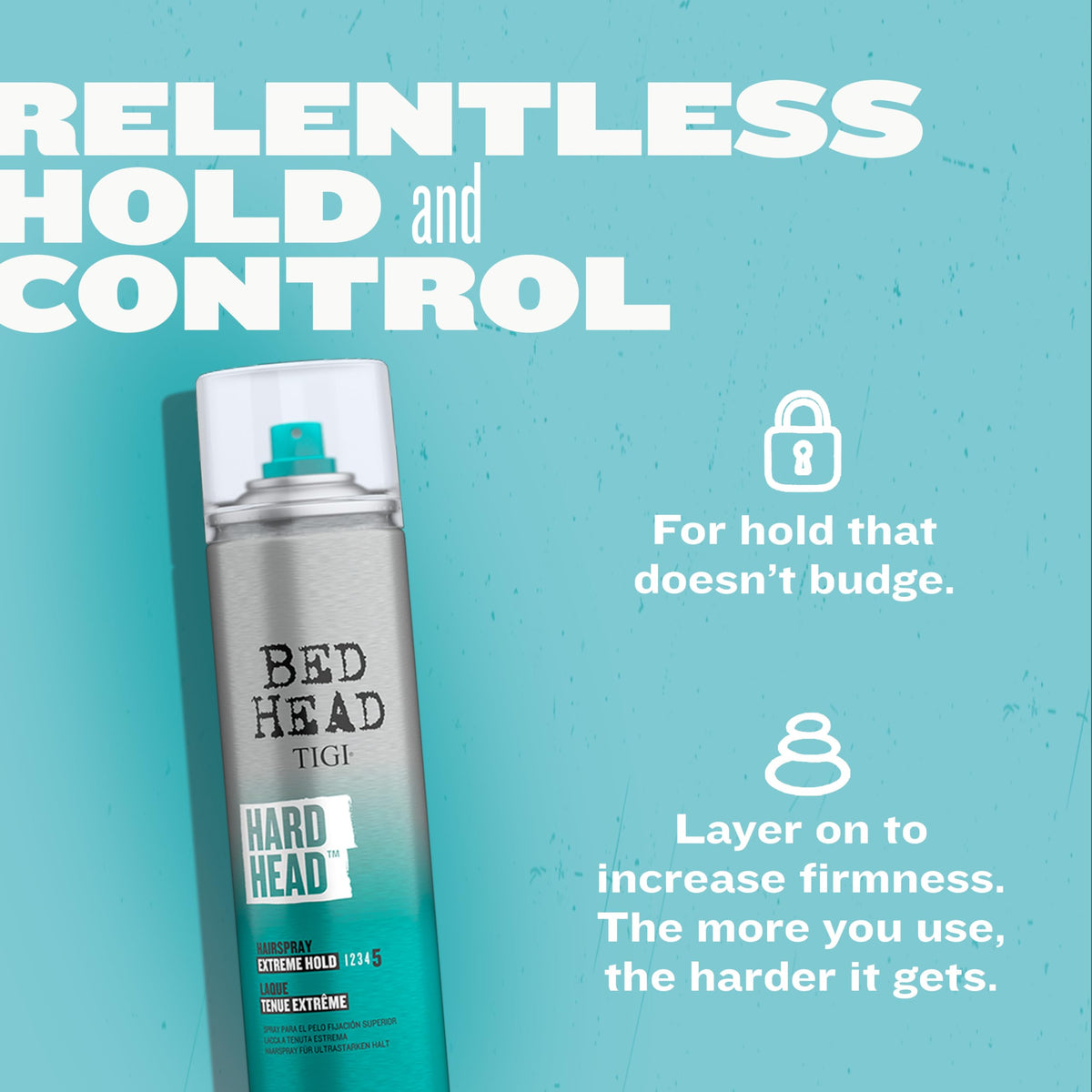 TIGI Bed Head Hard Head Hair Spray 11.7 oz side view