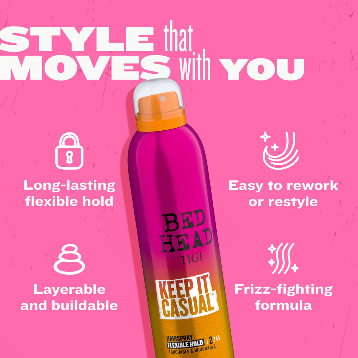 TIGI Bed Head Keep It Casual Hair Spray back view