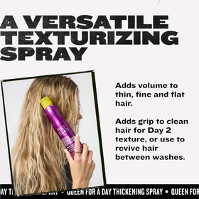 TIGI Bed Head Queen For A Day spray in lifestyle setting
