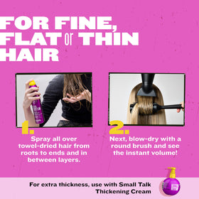 TIGI Bed Head Queen For A Day volumizing spray with hair styling tools
