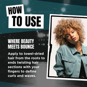 TIGI Curls Rock Amplifier Shaping Cream application on curly hair