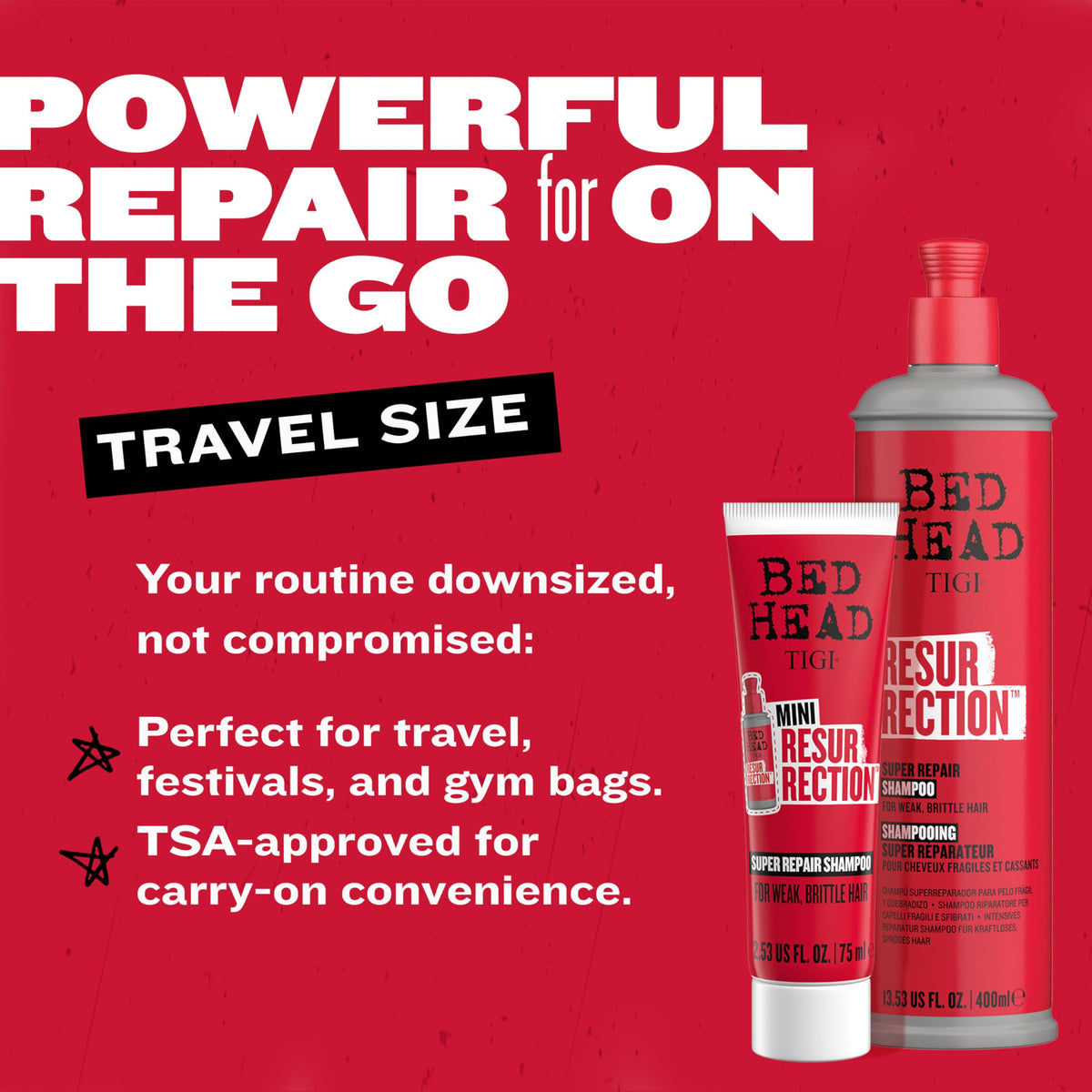 TIGI Resurrection Super Repair Shampoo Travel Mini side view