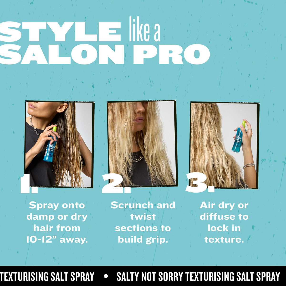 TIGI Salty Not Sorry Texturizing Salt Spray back view