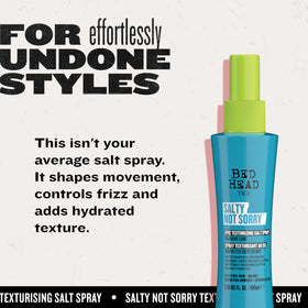 TIGI Salty Not Sorry Texturizing Salt Spray bottle side view