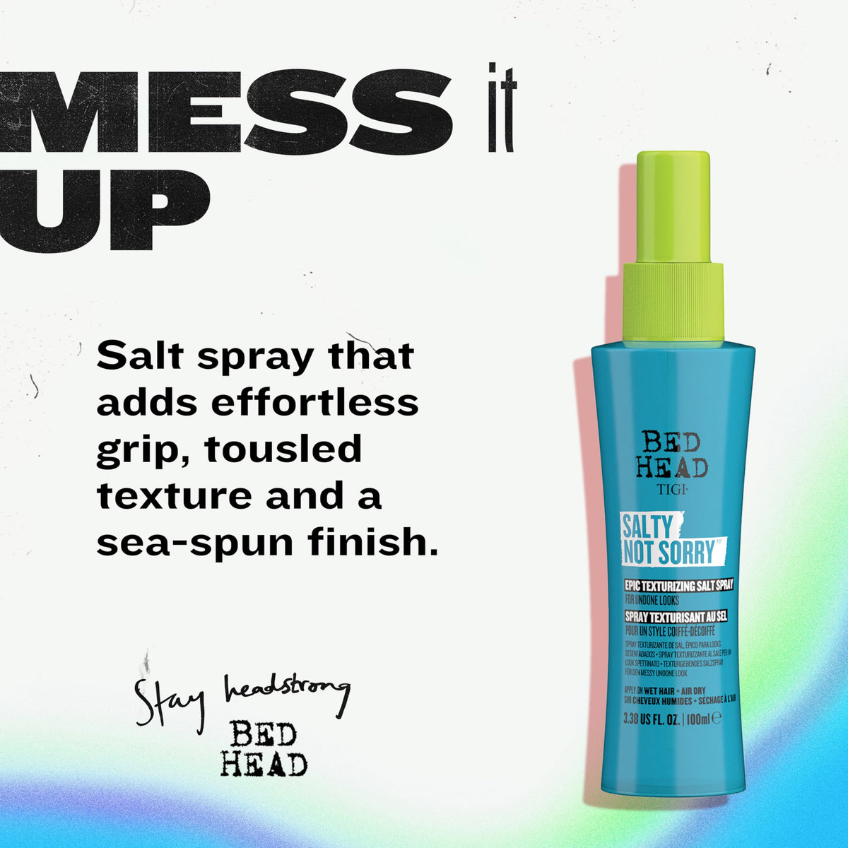 TIGI Salty Not Sorry Texturizing Salt Spray with Dead Sea Salt ingredients