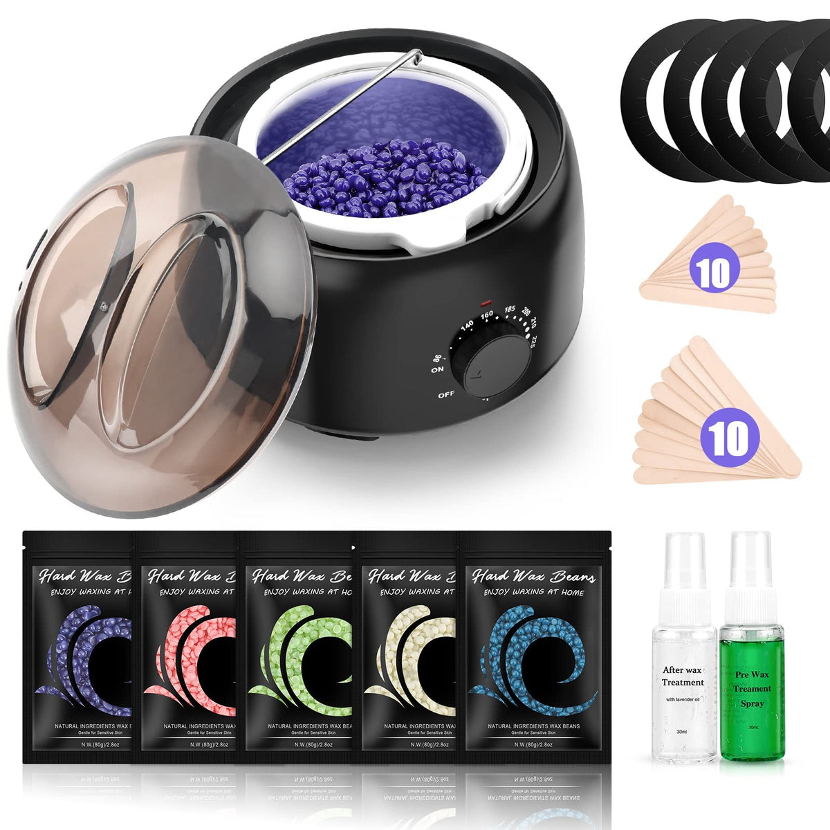 TIKESI Waxing Kit complete set with wax warmer and accessories