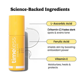 Timeless Skin Care Vitamin C Serum 1.7 oz back view