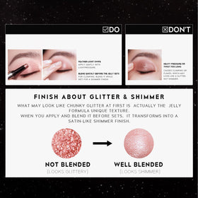 TIMEPHORIA Illumina Jelly Gel Eyeshadow Stick 001 Moonshell in makeup setup