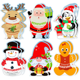 Timgle 24 Pcs Christmas Facial Masks festive designs front view