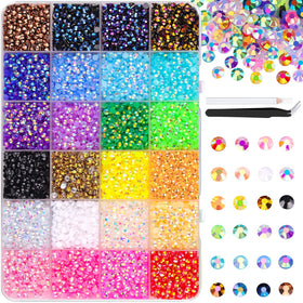 TINKRSTUFF 12600Pcs mixed-colour rhinestones box front view
