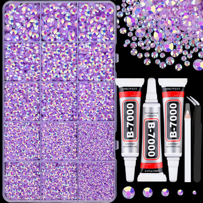 TINKRSTUFF 16000Pcs Lavender Purple AB rhinestones box front view