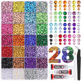 TINKRSTUFF 20000 Pcs Rhinestones assorted colours in storage box