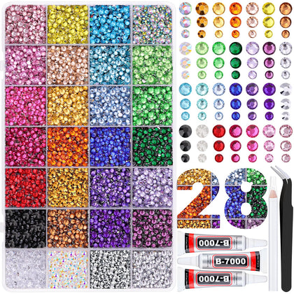 TINKRSTUFF 20000 Pcs Rhinestones assorted colours in storage box