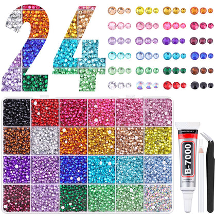 TINKRSTUFF 22000Pcs resin rhinestones mixed colours front view