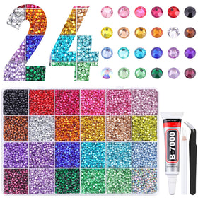 TINKRSTUFF 24000Pcs multicolour resin rhinestones box front view
