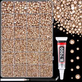TINKRSTUFF 25000 Pcs Champagne rhinestones front view