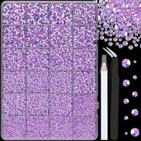 TINKRSTUFF 25000 Pcs Lavender Purple AB Resin Rhinestones front view