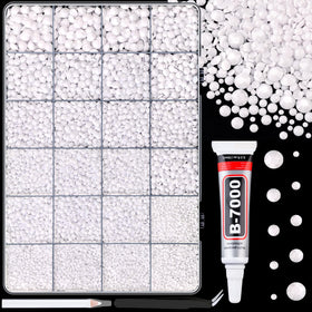 TINKRSTUFF 25000 Pcs white resin rhinestones box front view