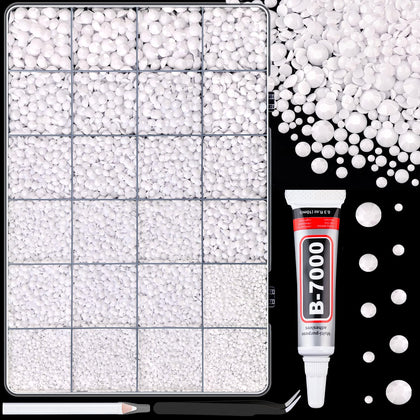 TINKRSTUFF 25000 Pcs white resin rhinestones box front view