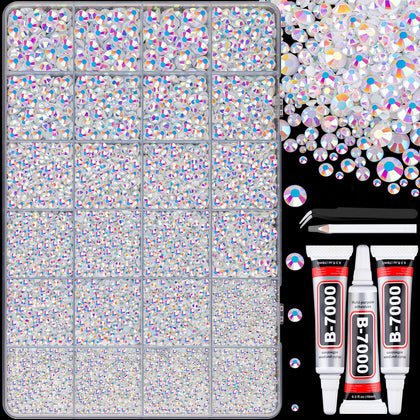 TINKRSTUFF 25000Pcs resin jelly rhinestones assorted sizes in box