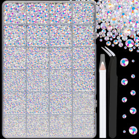 TINKRSTUFF 25000Pcs Resin Jelly Rhinestones assorted sizes in packaging