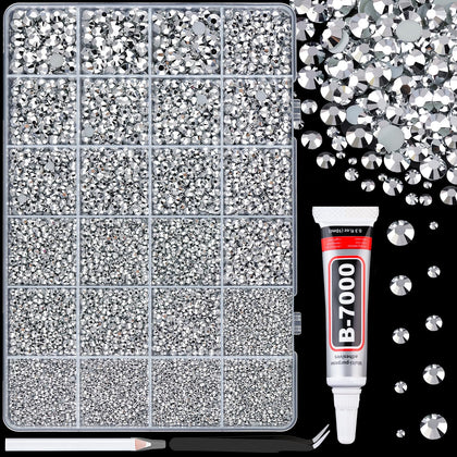 TINKRSTUFF 25000Pcs silver rhinestones box front view