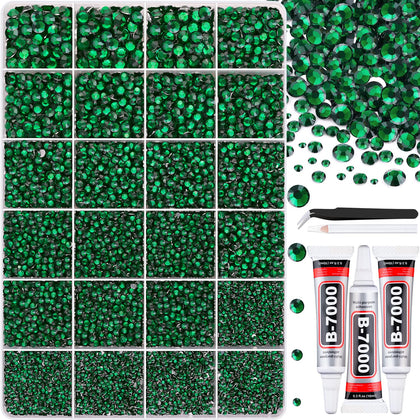 TINKRSTUFF 30000Pcs Emerald Green Rhinestones box front view