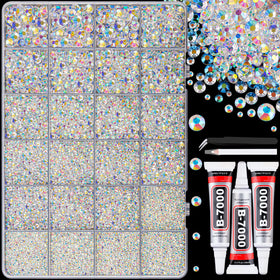 TINKRSTUFF 30000Pcs Resin Jelly Rhinestones assorted sizes in box