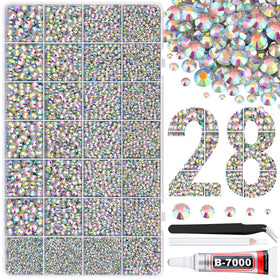 TINKRSTUFF 30000Pcs resin rhinestones assorted sizes in box