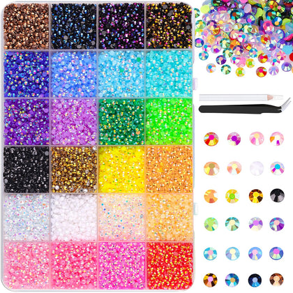 TINKRSTUFF 32000 Pcs mixed-colour resin rhinestones box front view