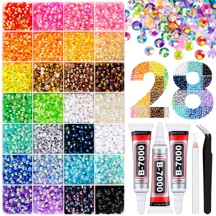 TINKRSTUFF 8500 Pcs mixed-colour rhinestones box front view
