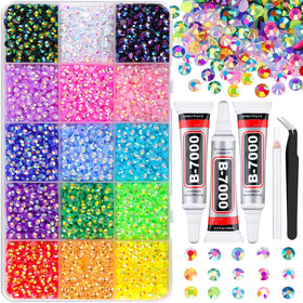 TINKRSTUFF 9000 Pcs resin jelly rhinestones mixed colours front view