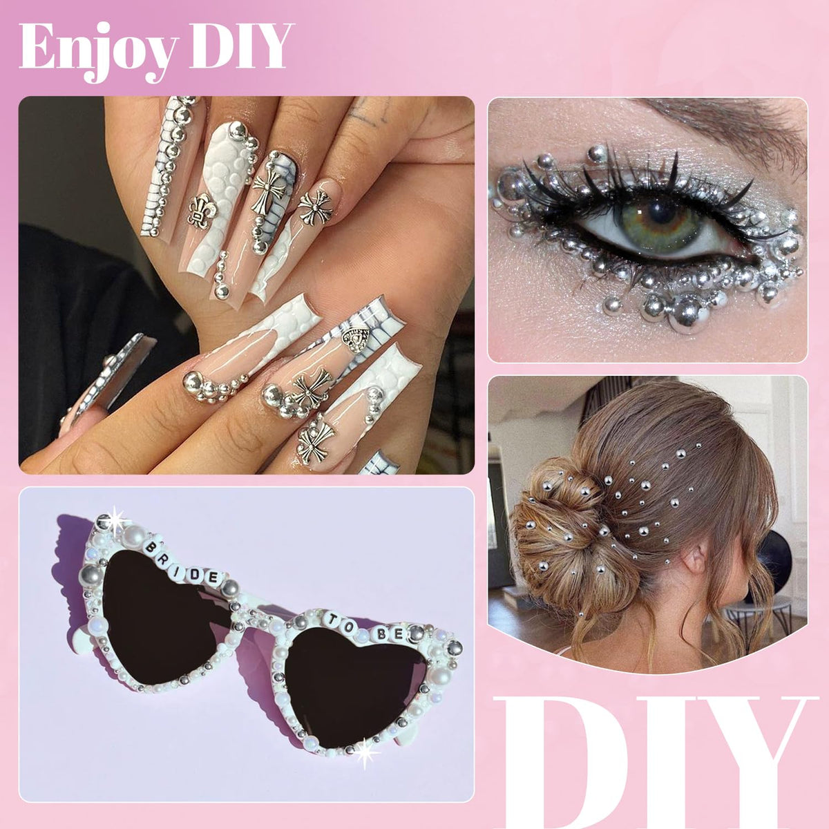 TINKRSTUFF flatback pearls embellishing a DIY tumbler