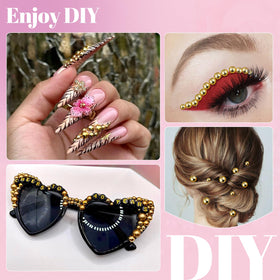 TINKRSTUFF Flatback Pearls in a box with 24 grids
