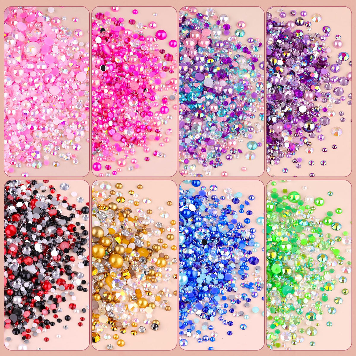 TINKRSTUFF pearls and rhinestones set for nail art