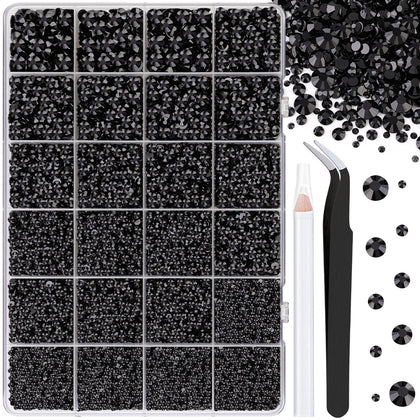 TINKRSTUFF Resin Jelly Rhinestones black mixed sizes box front view