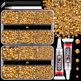 TINKRSTUFF Resin Jelly Rhinestones Craft Kit front view with boxes and glue