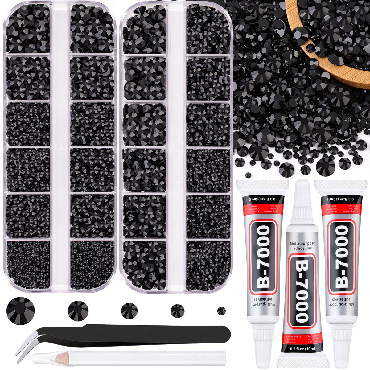 TINKRSTUFF Resin Jelly Rhinestones Craft Kit with two boxes and glue