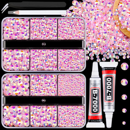 TINKRSTUFF Resin Jelly Rhinestones light pink AB in packaging