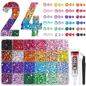 TINKRSTUFF resin rhinestones box with assorted colours
