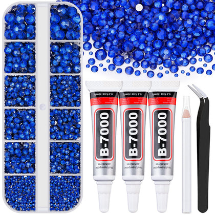 TINKRSTUFF Resin Rhinestones box with royal blue crystals