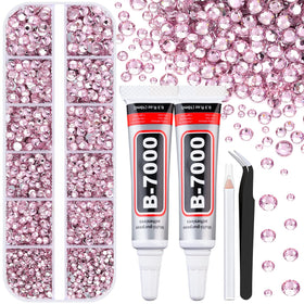 TINKRSTUFF Resin Rhinestones Kit front view with light pink gems