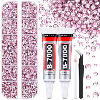 TINKRSTUFF Resin Rhinestones Kit front view with light pink gems